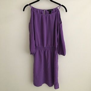 WHBM Silk Cold Shoulder Dress 